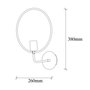 Opviq Circle - 3260 Lámpara de pared negra